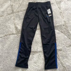 Black and blue adidas lightweight pants in size M (10-12)-for boys-brand new